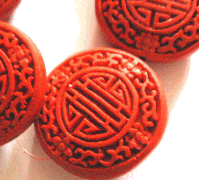 Cinnabar and Lacquer Beads